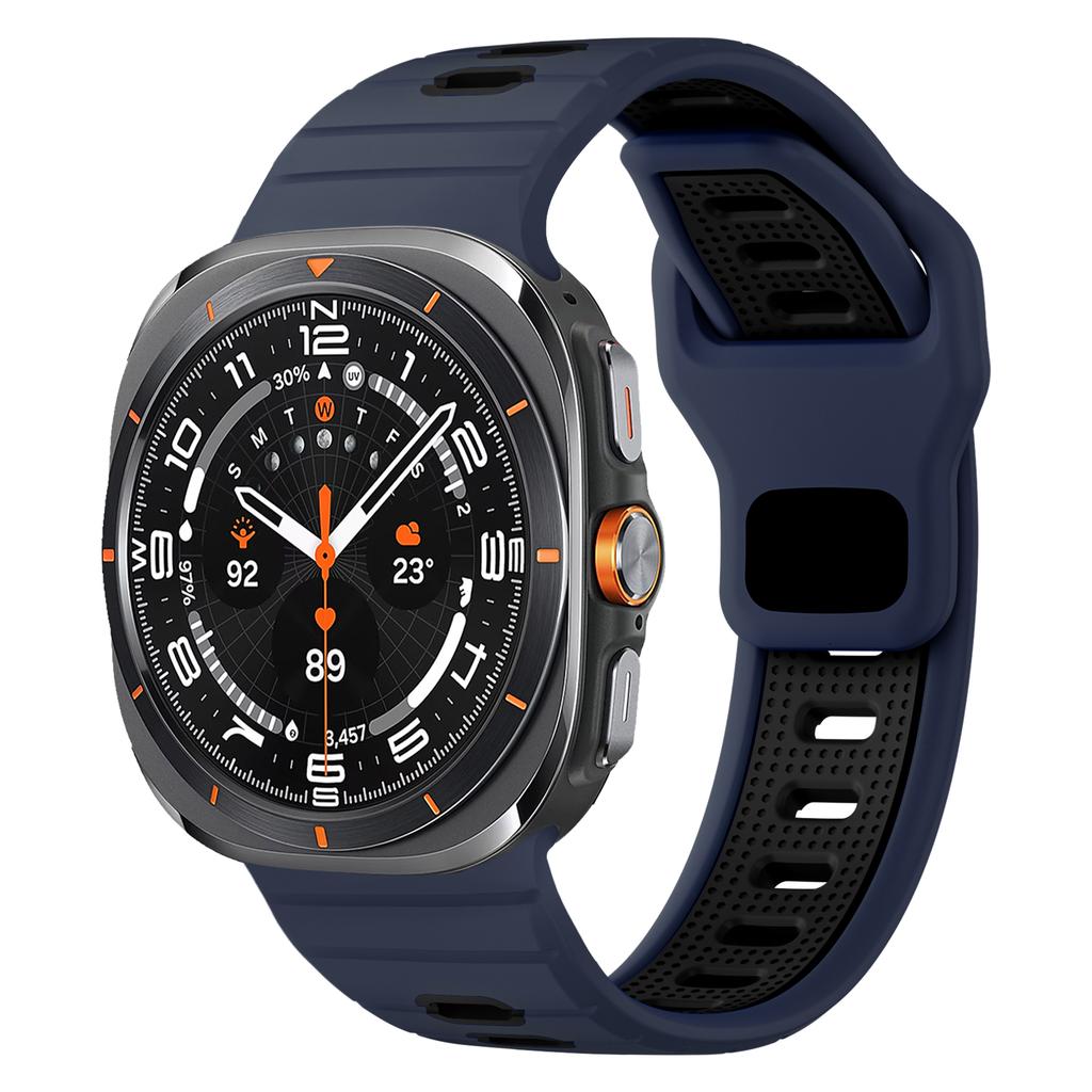 Sports Silicone Bands for Samsung Galaxy Watch Ultra Strap 47mm Accessories Two-tone Breathable Bracelet Galaxy Watch 7 Ultra 47