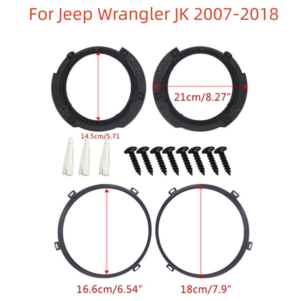 7  Headlight Mount Bracket Ring Replacement Set For Jeep Wrangler JK 2007-2018