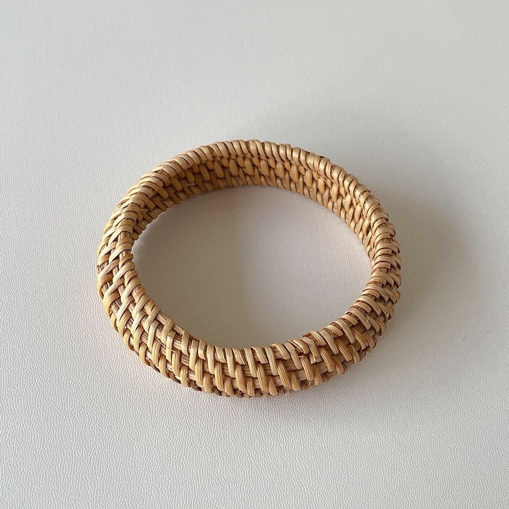 Simple Rattan Woven Bracelet Classic Bohemian Braided Bracelet Creative Ethnic Style Bangle  Beach