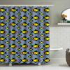 Shower Curtain Fish Pattern Waterproof Bathroom Decor Modern Blue Yellow Schooling Swim Design Fabric Shower Curtains for Bathro