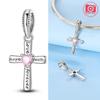 Charms Copper Eternal Love Pink Heart Cross Pendants Fit Plata Original Bracelets Women Jewellery Making Gifts