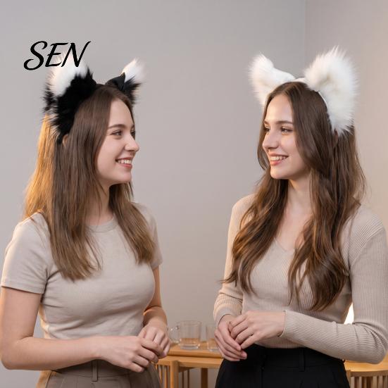 Cosplay Doplňky na Párty Nadýchané Liščí Uši Čelenka Kostým Párty, 3D Plyšové Uši Roztomilé Vlasové Obruče Doplňky, Dekorativní Čelenka Dámské Dívky