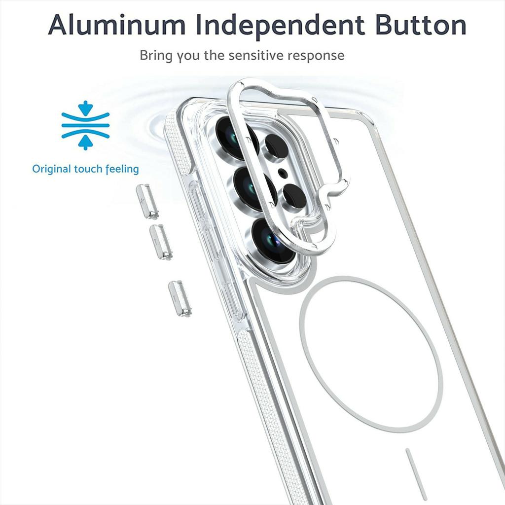 For Samsung Galaxy S26 Ultra Magnetic Case Dual Color Shockproof TPU PC Phone Cover