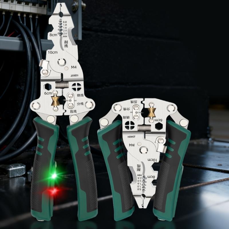 Wire Stripper Tool Multifunction Wire Strippers Electrical 11 in 1 Wire Cutter Wire Crimper Adjustable Wire Stripping