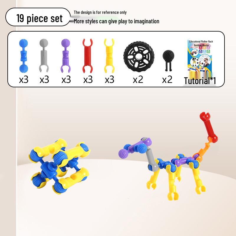 Versatile DIY Interlocking Skeleton Building Blocks: Educational Toys for Kids