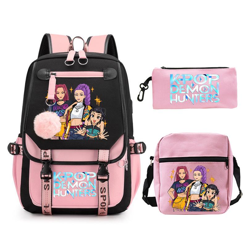 KPop Demon Hunters Cross-border Large Capacity Campus Trend Primary and Secondary School Student Leisure School Bag
