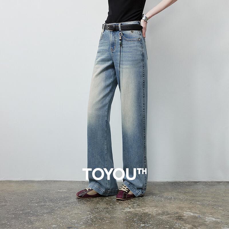 Chuyu Women s Lyocell Cotton Wide-Leg Jeans 28