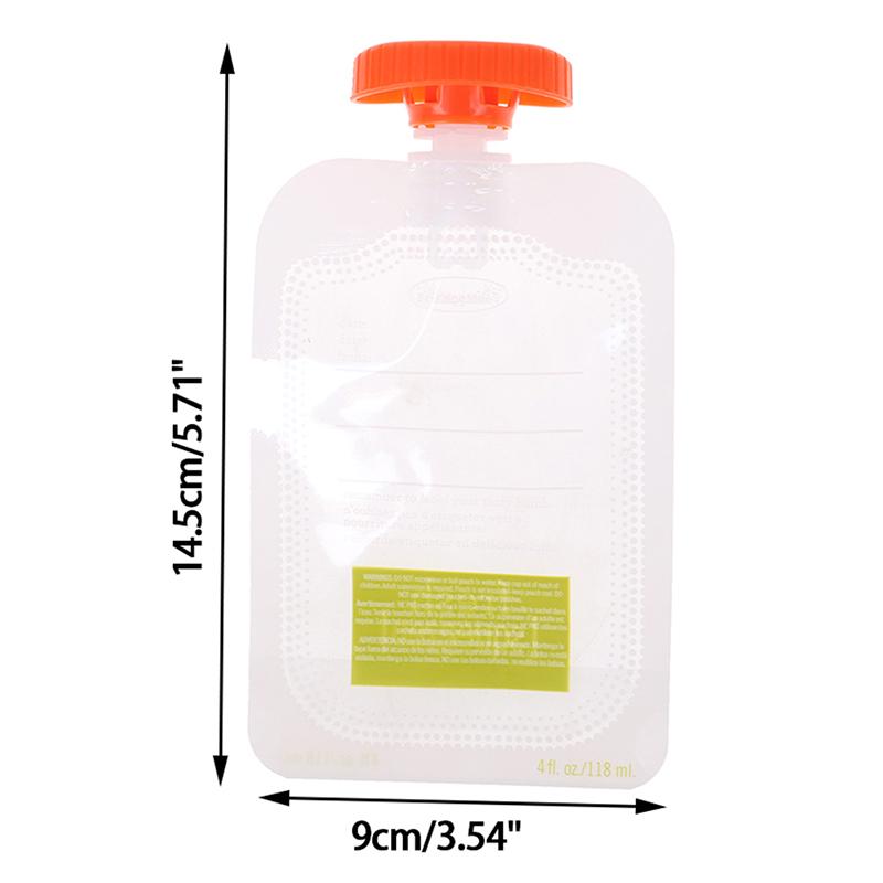 10 bolsas resellables exprimibles frescas para puré de alimentos para bebés para destete, reutilizables