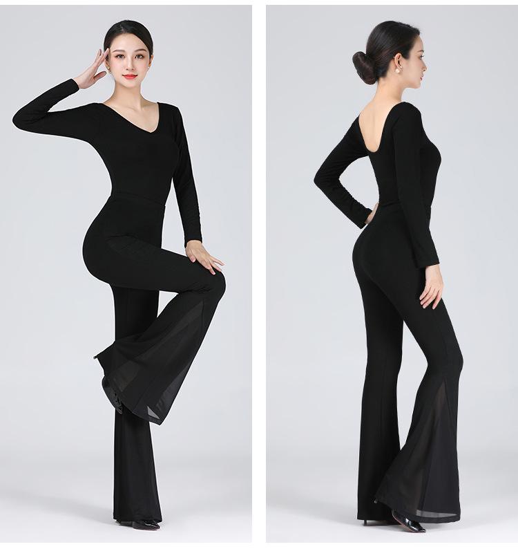 Women's Slim-fit Elegant Dance Practice Suit - Fashion Show and Etiquette Training Set