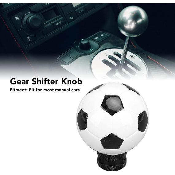 Shifter Knobs, Gear Shift Knob Soccer Look Soccer Shifter Knobs Gear Shifter Lever Head Replaceable Football Shift Knob for Most Manual Cars