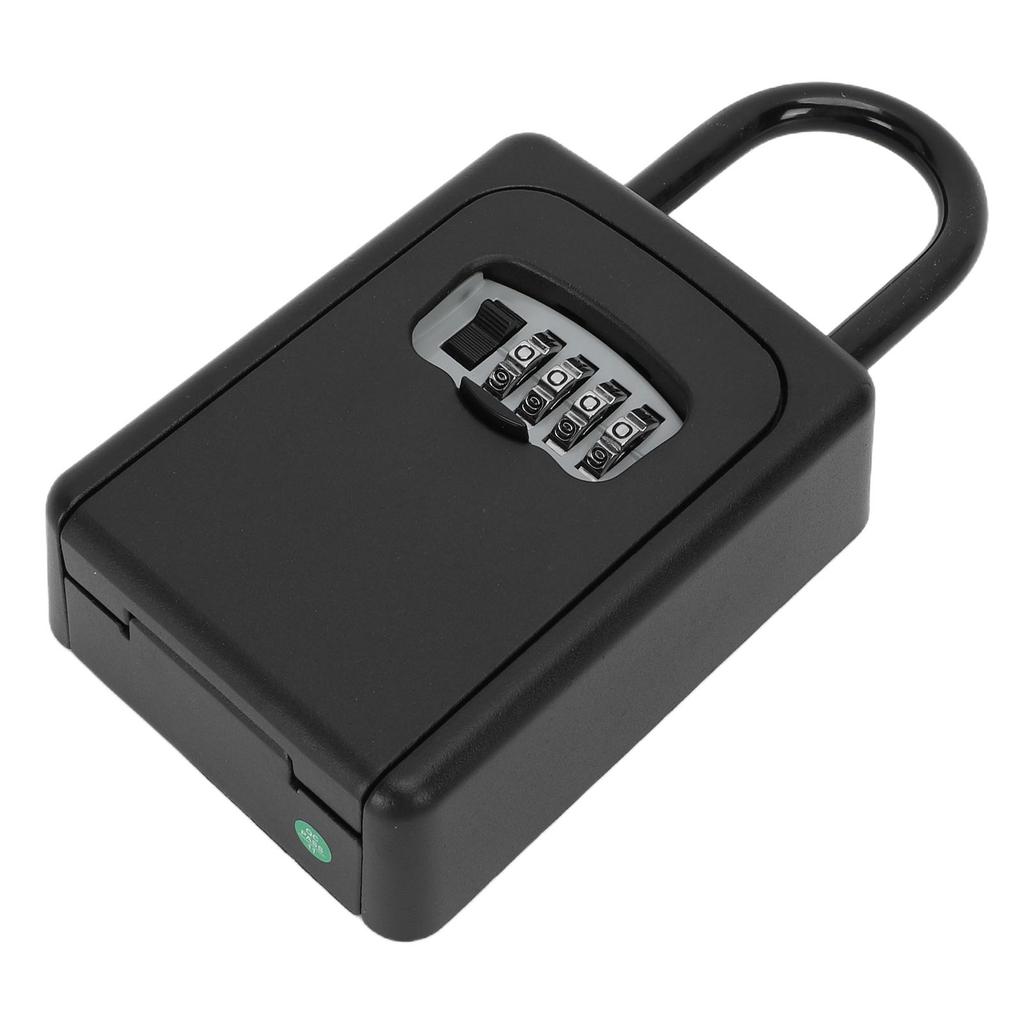 4 Digit Combination Lock Box Metal Shackle Password Container for Storing Keys Cards Hanging Or Wall Mounting