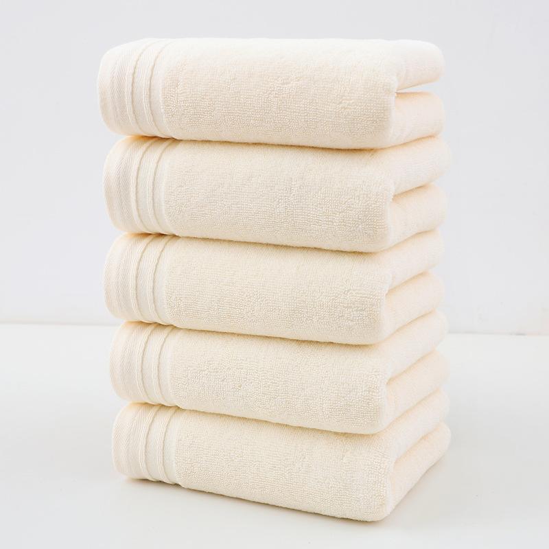 

5 шт. в упаковке из чистого хлопка, простые атласные полотенца для лица, утолщенные полотенца для лица для взрослых, полотенца из чистого хлопка одного стиля для мужчин и женщин 73x34cm&5pcs белый