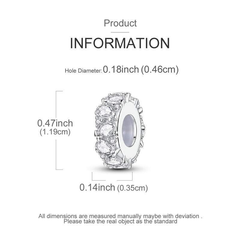 Original Charms Beads Copper Clip Charms Zircon Silicone Spacer Beads Fit Original Bracelet Diy Charm Women Jewelry