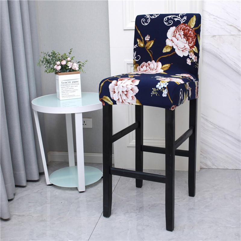 

Чехол на стул с низкой спинкой из эластичного шлифовального принта для отеля, ресторана, бара, комплект стульчиков для обеденного стола One size