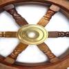 Wood and Brass Decorative Ship Wheel 24" - Nautical Home Decor
