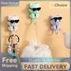 Creative Cartoon Cat Hook Adhesive Cute Cat Key Holder Decorative Hooks for Keys Bag Scarf Hat Towel Hanging Decoration