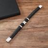 Men's Hand-Woven Leather Punk Bracelet with Alloy Accents