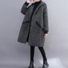 Women's Autumn Winter Loose Plus Size Hooded Coat, Casual Jacket with Temperament