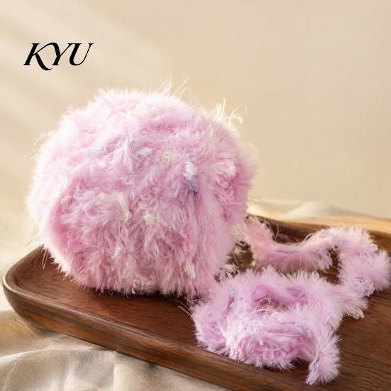 Soft Crochet Thread 33M Faux Fur Blend Yarn, Fuzzy Mohair Yarn for Durable Roll Knitting, DIY Sweater Scarf Hat Weaving Colorful Craft Beginners