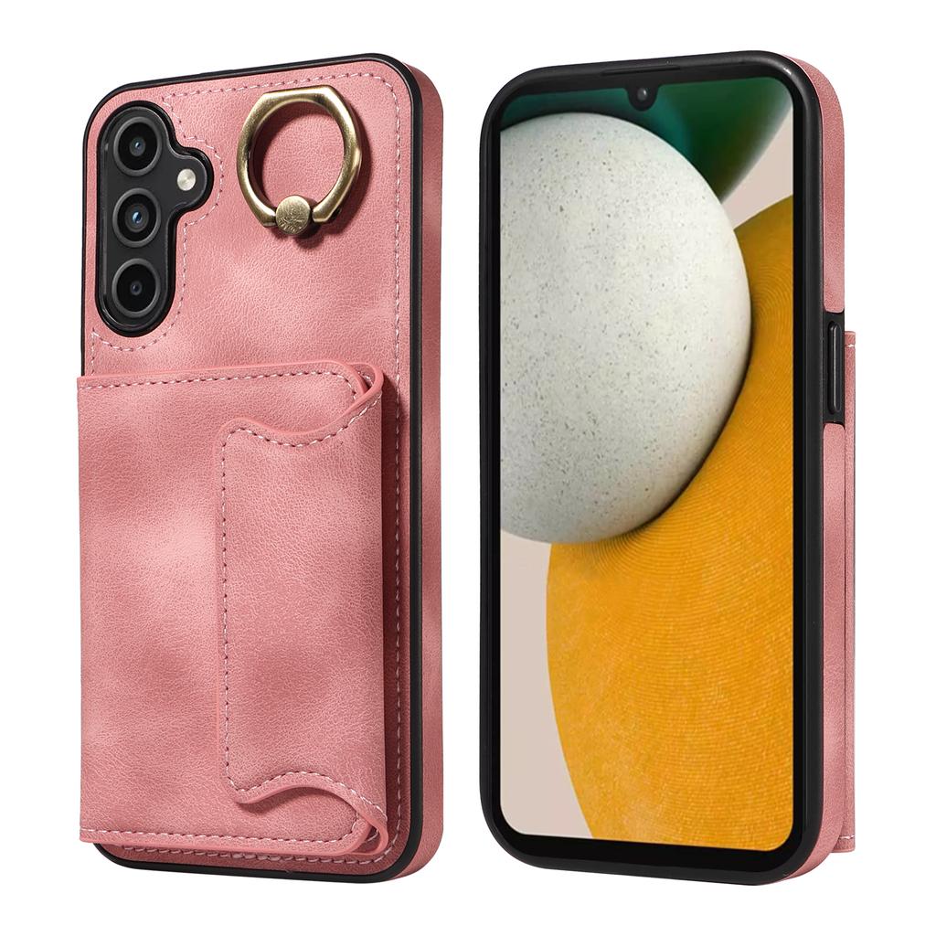 For Samsung Galaxy A15 (4G),Samsung Galaxy A15 5G Ring Bracket Card Holder Slots Cover Phone Case