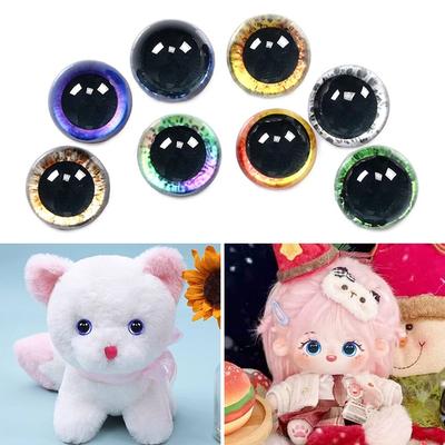 20 adet/10 çift Kristal Kukla Kristal Gözler 6mm-20mm Simli Kristal Gözler Kendin Yap Bebek Aksesuarları