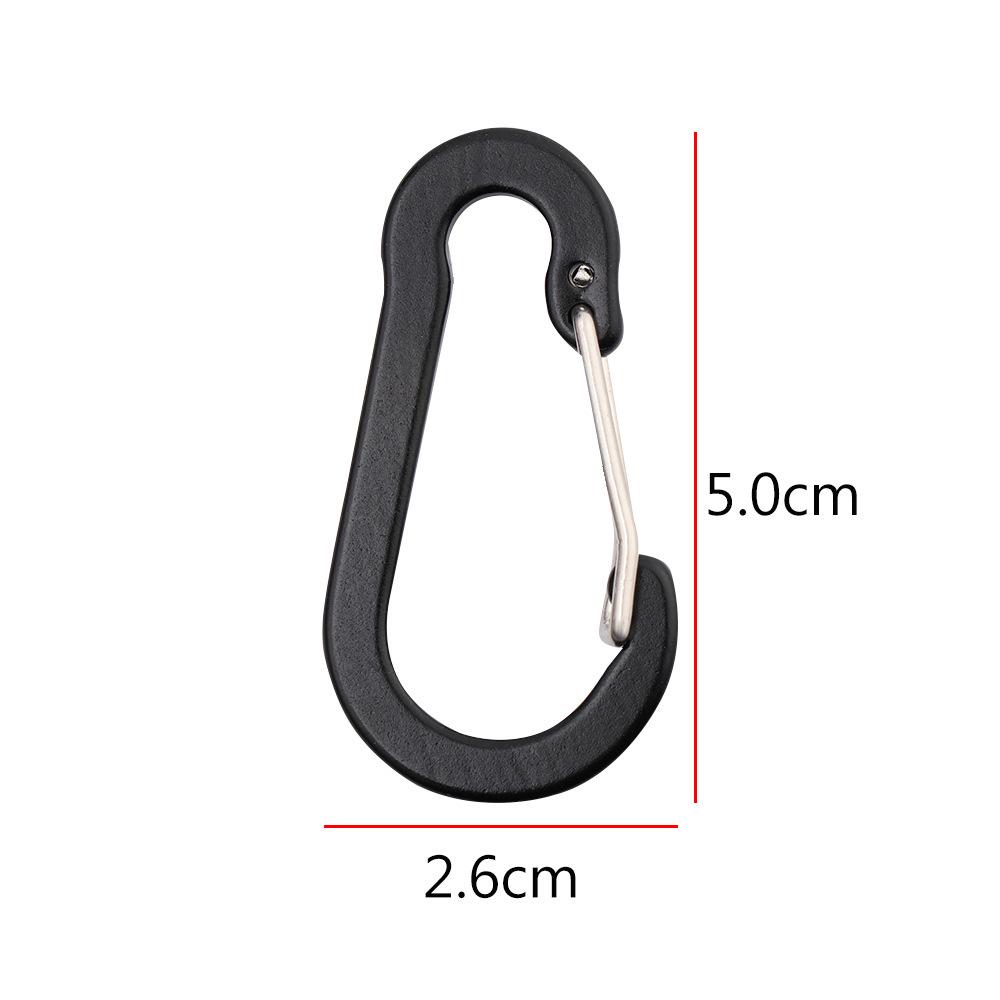 Multicolor Aluminum Alloy No. 5 Gourd-shaped Carabiner for Backpack Water Bottle with Flattened Spring Buckle