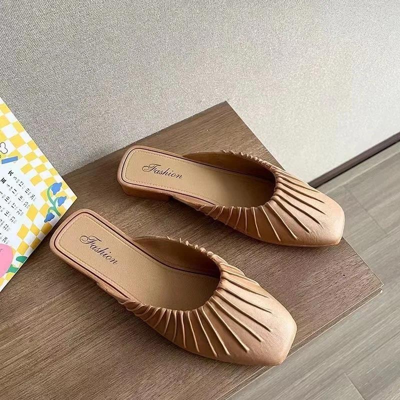 Fashion Sandals for Women Outdoor Slipers New Summer Versatile Slim Heel Square Toe Sandals Outer Wea Slippers Shoes for Women Zapatos