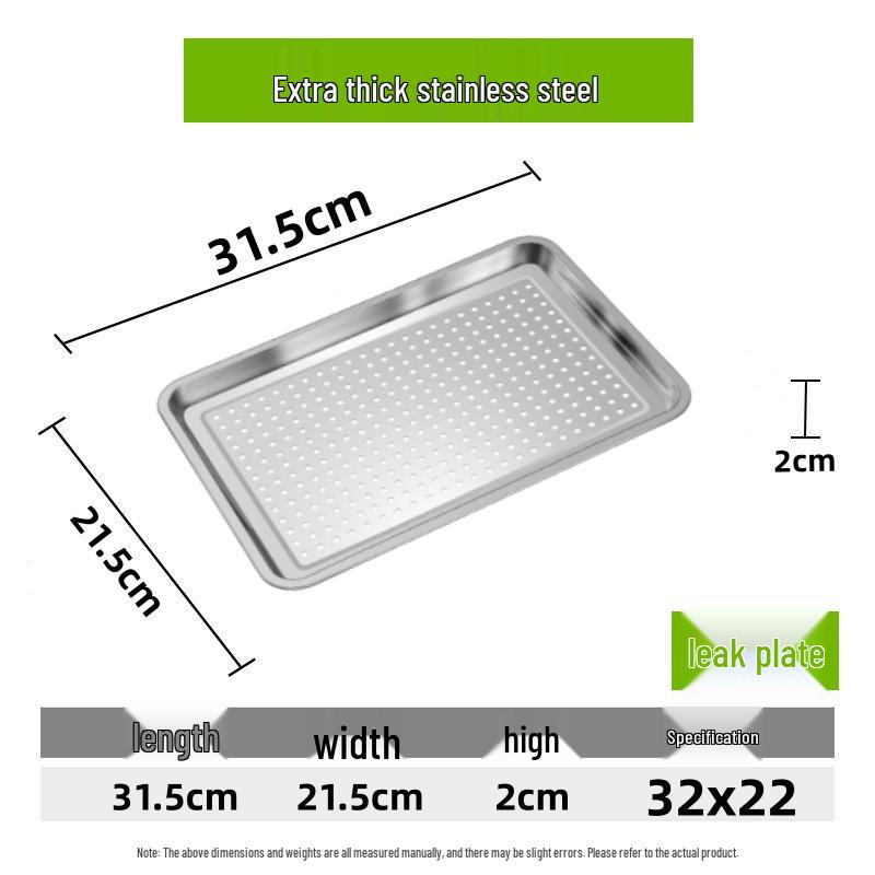 Yiceng 304 Stainless Steel Extra Thick Perforated BBQ Tray (Pack of 10)