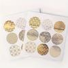 10sheet Round Golden Foil Metallic Stickers, Envelope Seals, Gift Warping Labels Stickers, Wedding Invitations Seal Sticker