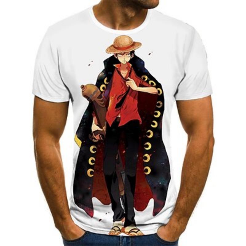 One Piece Roronoa Zoro T-Shirt Anime Cartoon Anime 3D 3D Harajuku Grafik Für Paare Männer Frauen Erwachsene Zurück zur Schule 3D-Druck