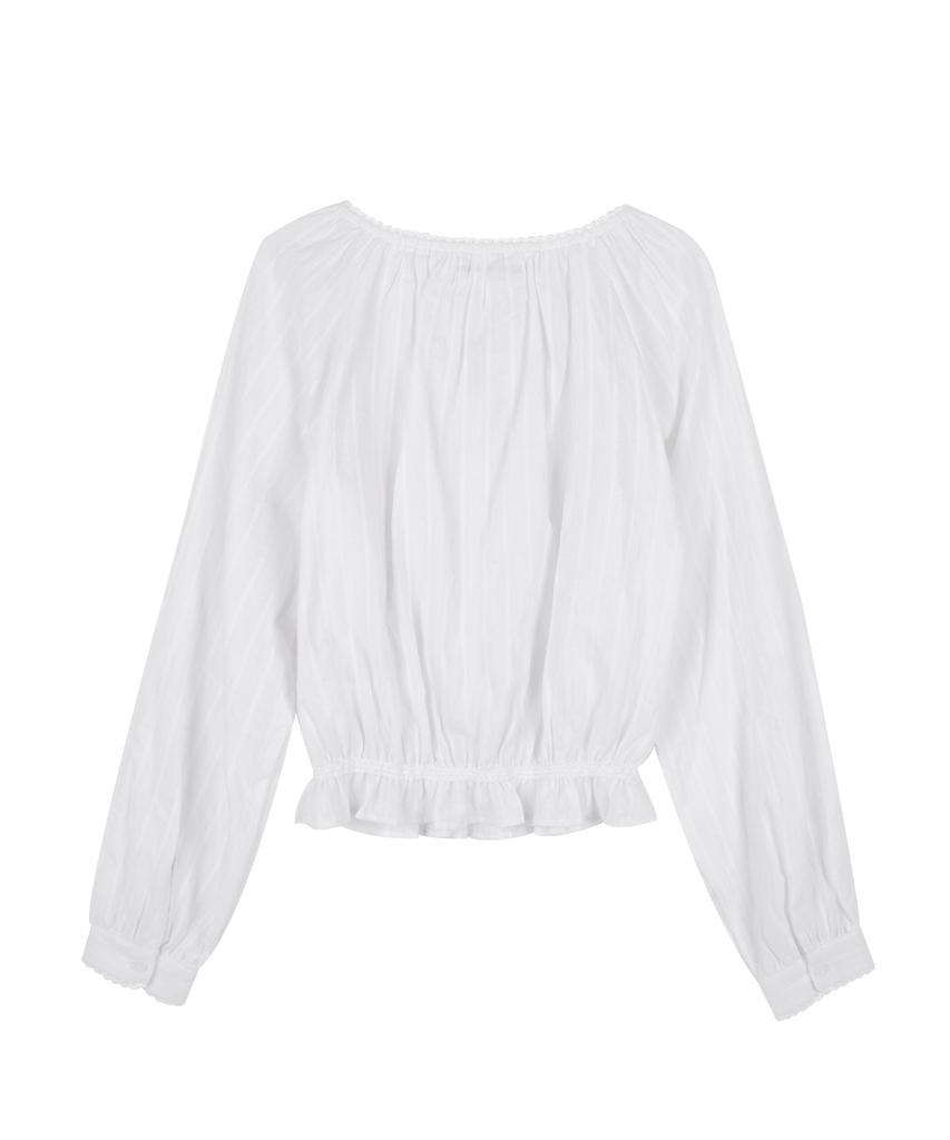 HARDCORE HAPPINESS Lovely Tie Pintuck Blouse