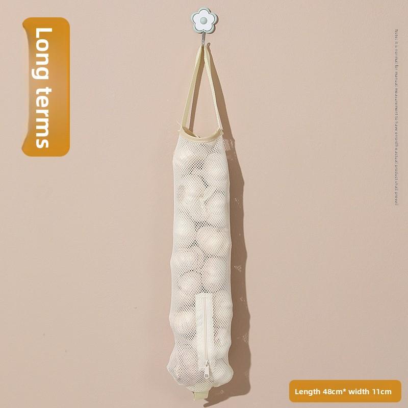 Kitchen No-Drill Trash Bag Storage Hanging Bag Multi-Functional Organizer Home Wall-Mounted Storage Bag