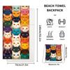 Multi-purpose beach towel backpack integrated bath towel bag portable storage bag printed towel bath towel