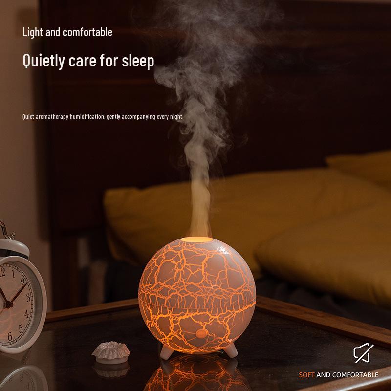 Colorful Flame Aroma Diffuser: Planet Design, Humidifier & Essential Oil Desktop Plug-In