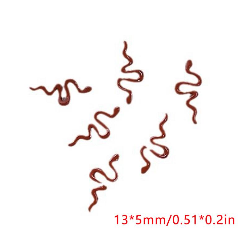 10pcs 3D Snake Nail Charms Alloy Gold/Silver/Red Snake Nail Art Rhinestones Manicure Salon Jewelry For DIY Luxury Accessories