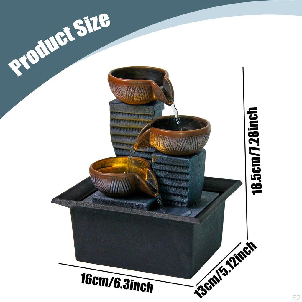 Tabletop Fountain Relaxing Indoor Desktop for Home Desk Living Room
