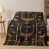 Egyptian Mythological mural pictograph Flannel Blanket Soft Warm Blanket Throw Blanket for Bedroom Living Room Bed Travel Picnic