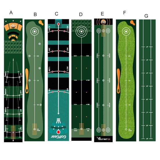 Golf Putting Mat Foldable Putting Green Indoor And Outdoor Putting Practice Mat with Anti-Slip Backing for Home Office Room Backyard Use