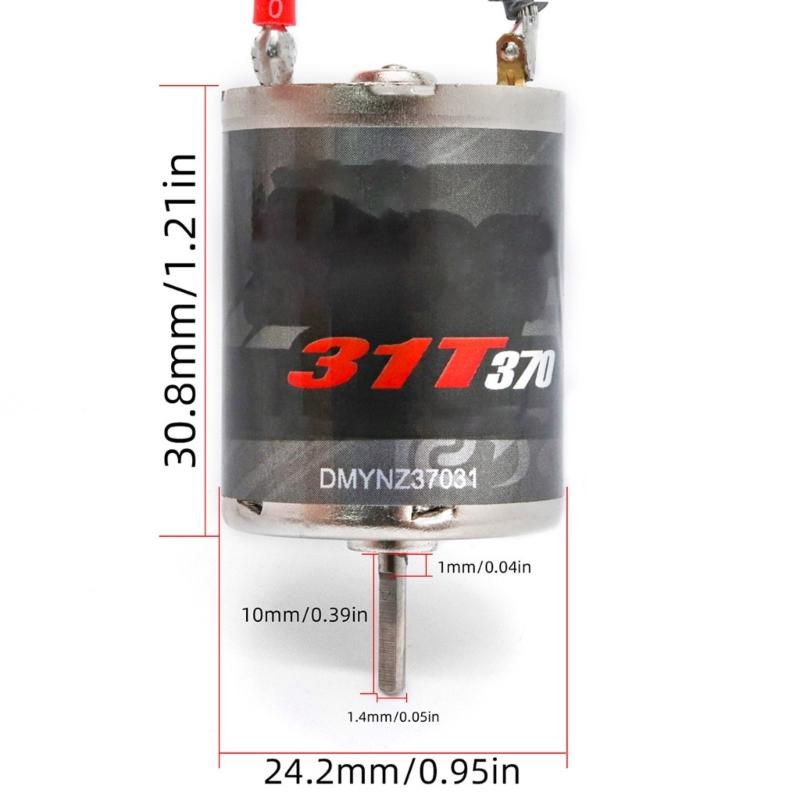 Remote Control Motor 31T 370 Brushed Motor for Remote Control Vehicles and Boats Brushed Motor Transmission