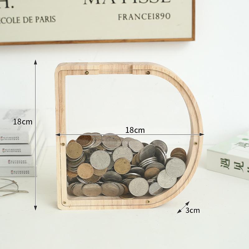 

Прозрачная копилка «Любовь», красный конверт, деревянная копилка для детей