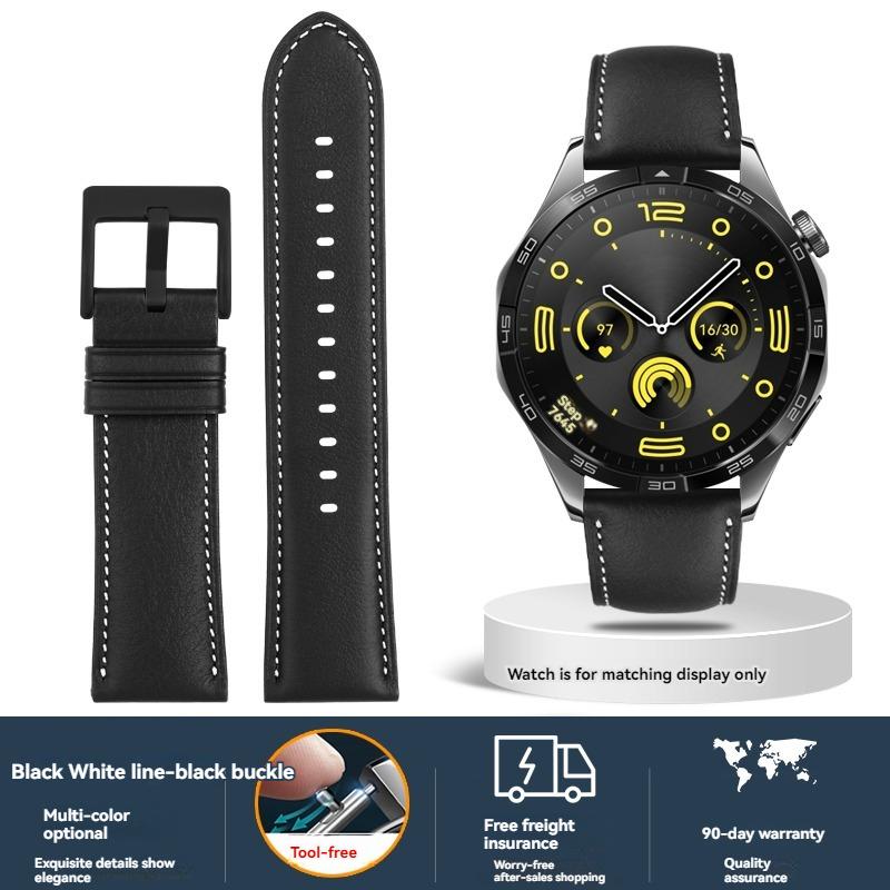 For New Huawei GT5 Strap GT5 Pro Soft Cowhide Watchband Smart Sports WATCH GT5 Ultimate Replacement Wristband Accessory 46mm
