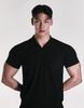 RVD Travelwear Ribbed Muscle Fit Polo Shirt (Black)