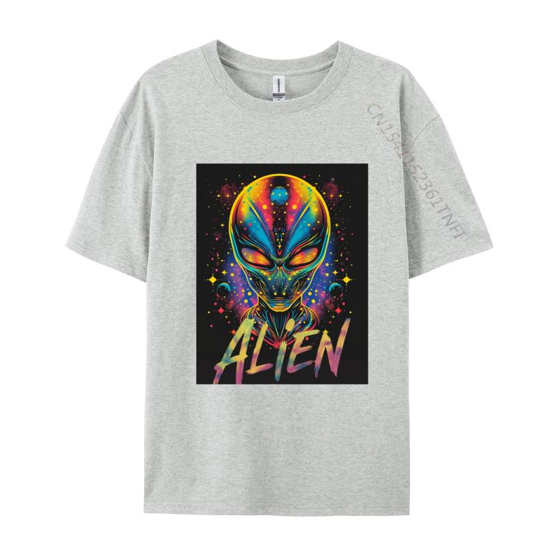 ALIEN HEAD TShirt Personalized Tshirt Prevalent Mens Cotton Tshirts Tops Tees Colorful 3d Printed T Shirts