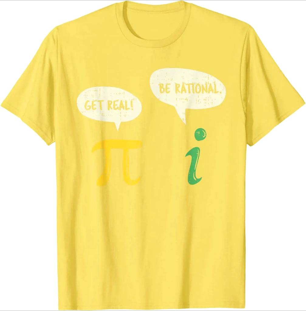Unisex Summer Vintage Style Funny Math Pi And I Dialogue Print T Shirt Casual Stylish Comfort Short Sleeve Tee Top