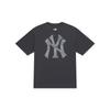 New MLB MONOGRAM Collection New York Yankees SS25 T Shirt Unisex Charcoal Gray 3ATSM0953-50CGS