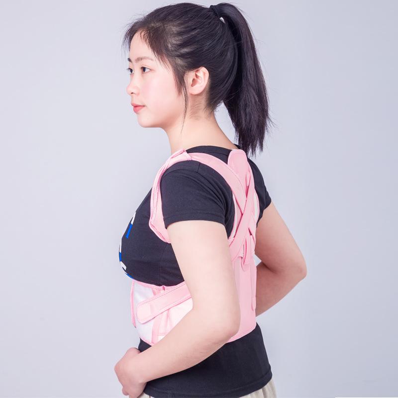 

Регулируемый дышащий плечевой бандаж, поддержка спины, детские ремни для позвоночника, пояс для коррекции осанки, детский корректор осанки спины XL розовый