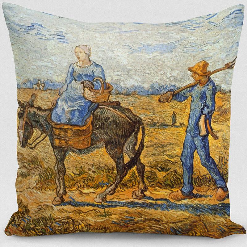 

Oil 18 Painting Vincent Van Gogh Cotton Linen Pillow Case Sofa Cushion Cover C