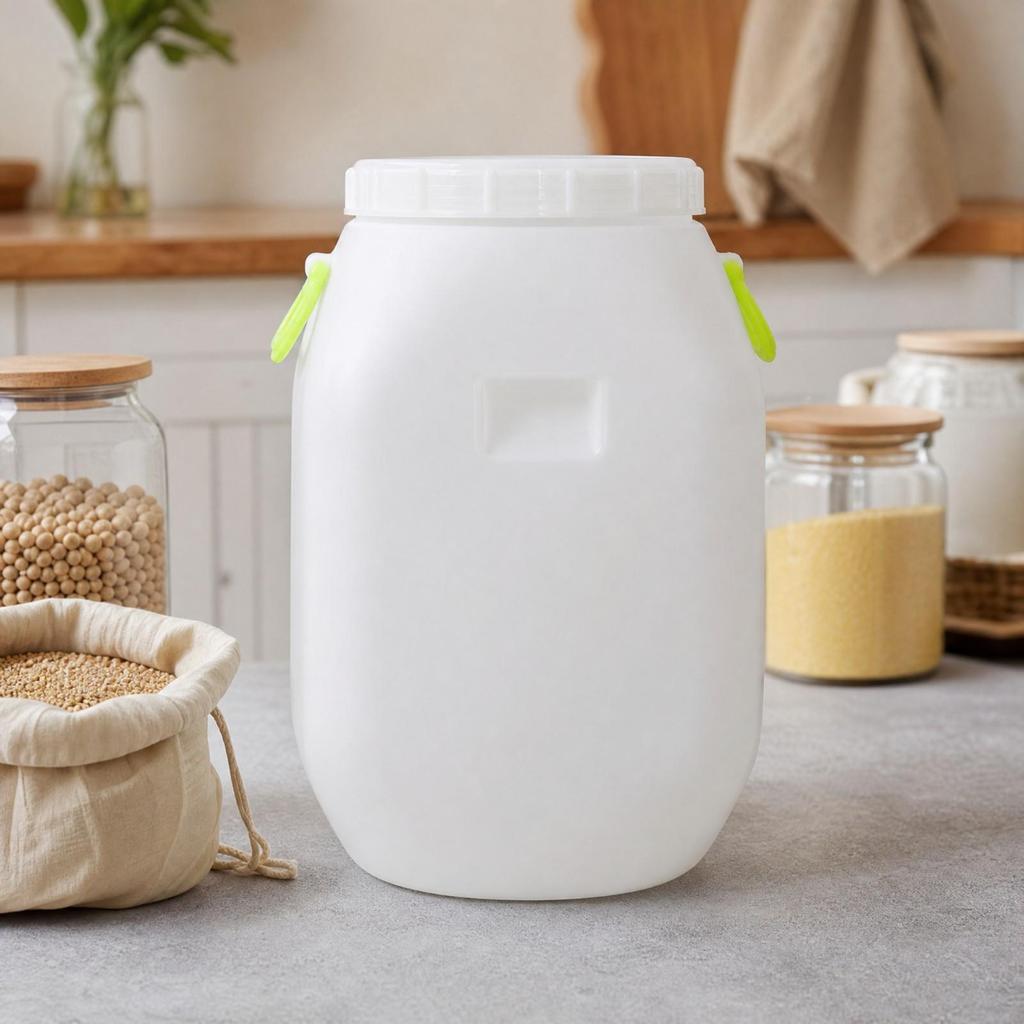 Long-Lasting Thick-Walled Food-Grade Container with Double Lid Versatile Square