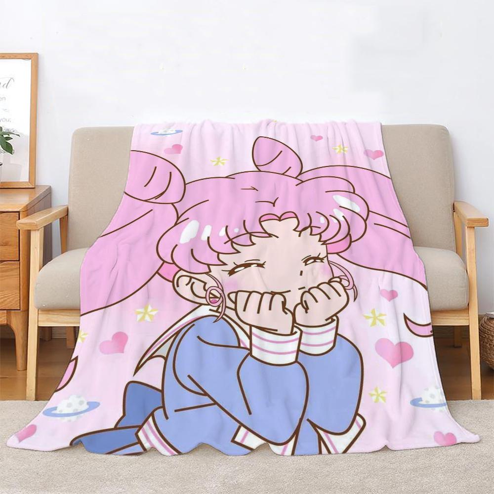 Beauty Warrior Anime Blanket King Size Beach Towel Warm Winter Blankets for Sofa Knitted Plaid Luxury Bedding Home Interior Knee