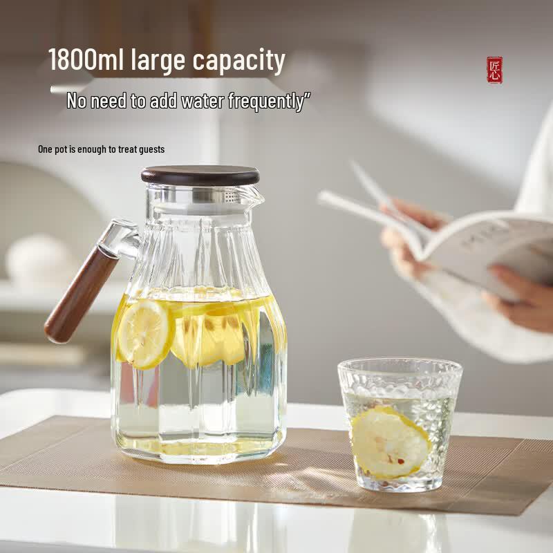 Heat-Resistant Glass Water Pitcher